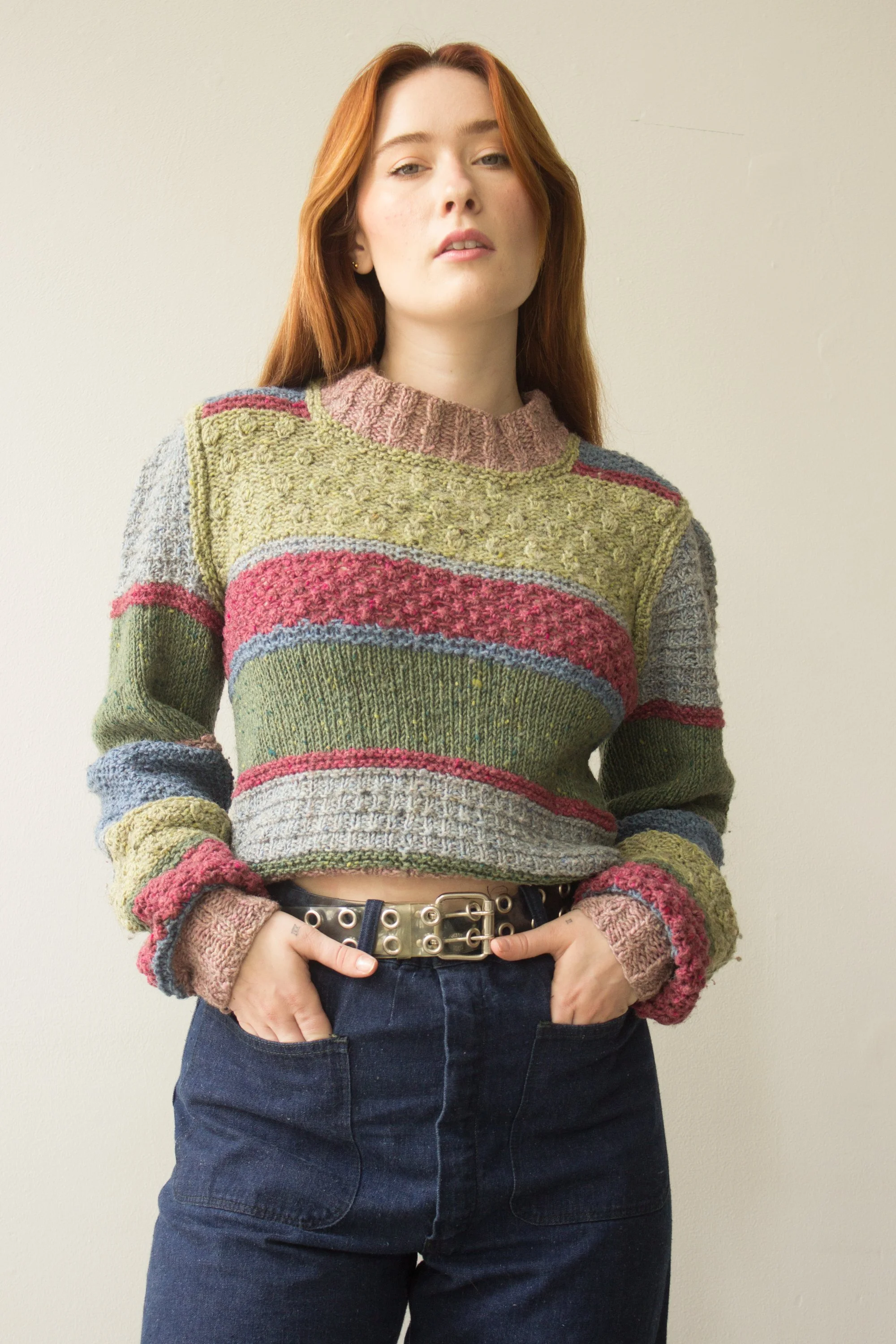 1970s Hand Knit Cropped Sweater Wayward Collection